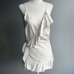 Racil polka dot wrap top NWOT